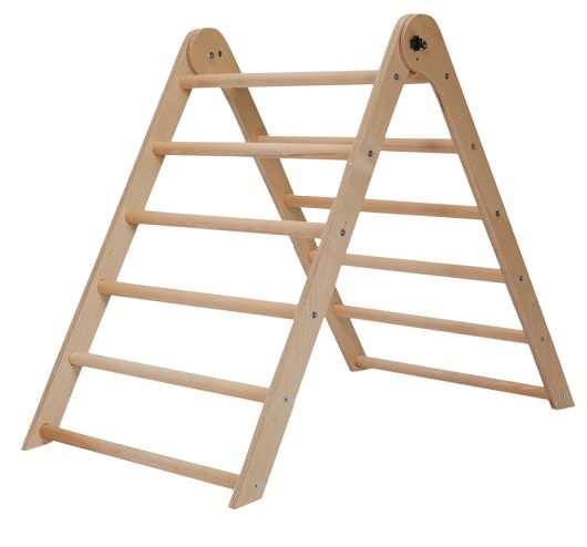 Wooden climbing frame