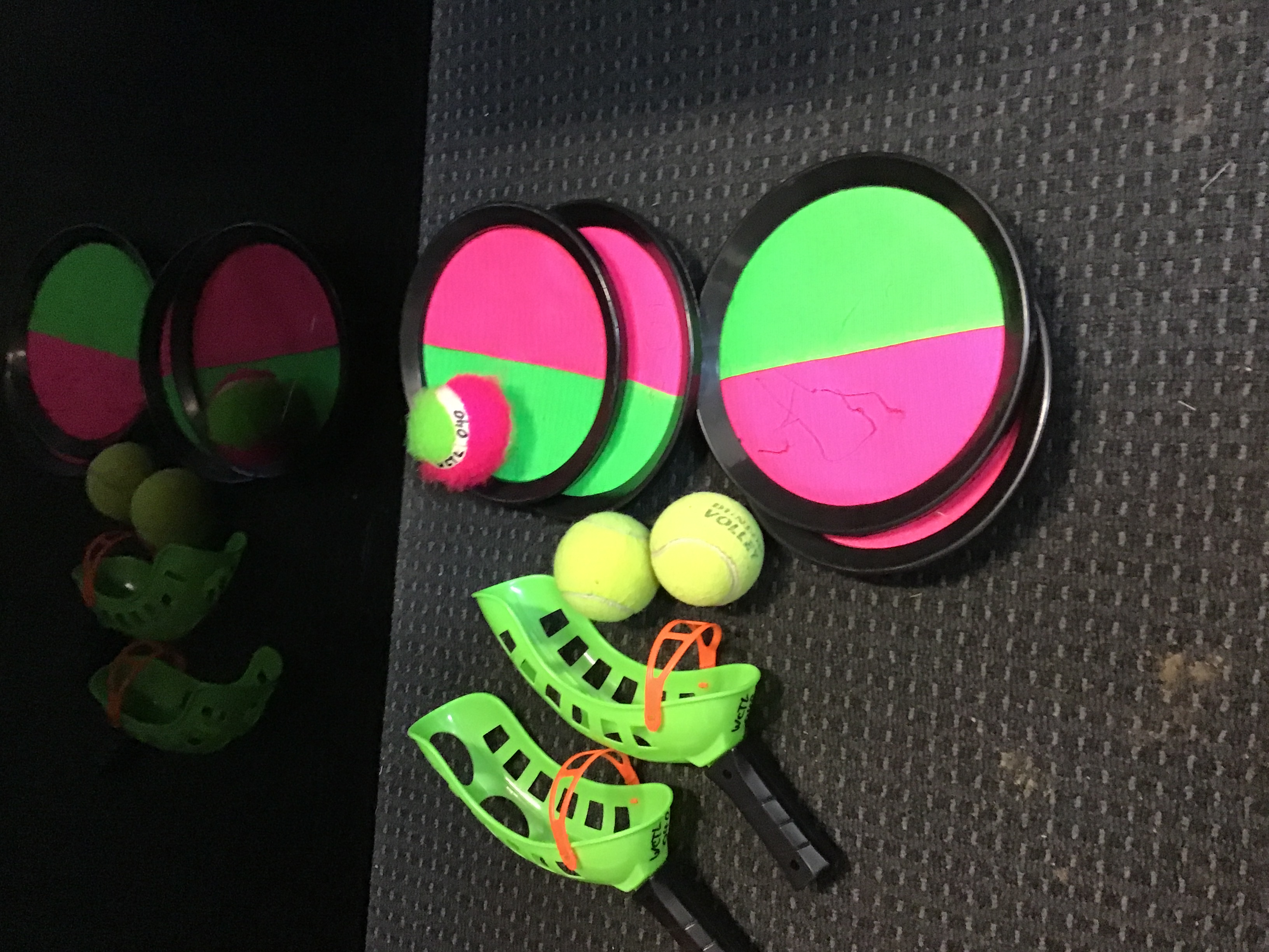 Velcro ball catchers and scoops